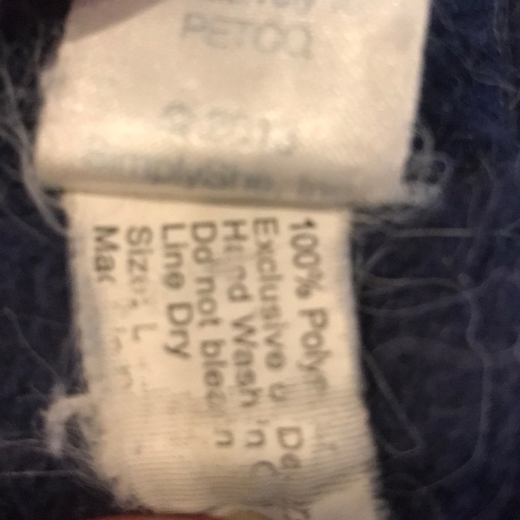 Dog coat fleece lining, blue L - Picture 2 of 6